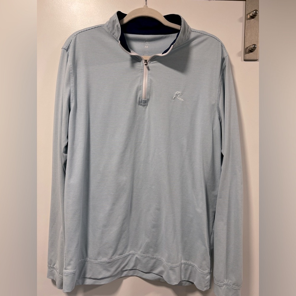 Rhoback Riva Heather Stripe Performance Q-Zip